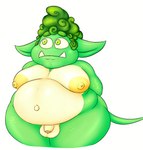 anthro areola balls belly belly_overhang big_areola big_belly big_ears big_moobs big_nipples countershading fluffy fluffy_hair foreskin freckles frown genitals glans green_body green_eyes green_hair green_skin hair hands_behind_back male moobs navel nipples outie_navel overweight overweight_anthro overweight_male penis simple_background slightly_chubby slightly_chubby_anthro slightly_chubby_male small_penis solo tan_body tan_countershading thick_thighs tusks white_background wide_hips yellow_glans yellow_nipples young young_anthro sinood1e sol_(nood1e) alien unknown_species absurd_res hi_res shaded