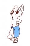 anthro casual_exposure cheek_tuft clothed clothing dancing facial_tuft female flat_chested hands_on_hips hip_sway looking_at_viewer sarong simple_background smile solo topless tuft white_background fuel_(artist) disney zootopia skye_(zootopia) arctic_fox canid canine fox mammal true_fox 2018 2d_animation animated frame_by_frame partially_colored short_playtime