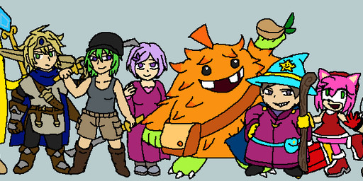 bad_teeth banana blue_eyes boots clothing dot_eyes dress dual_wielding durian eyes_closed food footwear fruit gloves green_body green_eyes grey_background grey_eyes hammer handwear holding_object holding_weapon light_body mage_hat mage_robe melee_weapon messenger_bag orange_body piko_piko_hammer pink_body plant polearm purple_eyes shirt shoes simple_background simple_eyes sledgehammer spacesuit spear staff sword tank_top teeth tools tooth_gap topwear weapon yellow_body blushroom20 adventure_time cartoon_network comedy_central ecolis ero_trap_dungeon lust_doll_plus mystery_chronicle:_one_way_heroics nintendo pikmin sega sonic_the_hedgehog_(series) south_park spike_chunsoft amy_rose banana_guard dorian_(ecolis) eric_cartman fan_character olimar food_creature human humanoid mammal