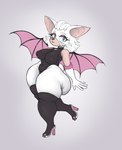 anthro bat_wings big_butt butt clothing female footwear gloves handwear high_heels latex latex_clothing latex_legwear legwear membrane_(anatomy) membranous_wings nipple_outline shoes solo tight_clothing wings biggus_nutter sega sonic_the_hedgehog_(series) rouge_the_bat bat mammal colored_sketch hi_res sketch