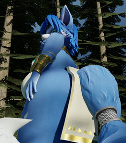 anthro big_butt butt clothed clothing female hand_on_butt solo skippyarts warfaremachine_(modeler) nintendo star_fox krystal_(star_fox) warfare_krystal canid canine fox mammal 3d_(artwork) blender_(artwork) blender_cycles_(artwork) digital_media_(artwork) hi_res