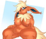 5_fingers anthro anthrofied areola big_breasts breasts curvy_figure female fingers fluffy fluffy_tail freckles fur genitals looking_at_viewer neck_tuft nervous nipples nude orange_areola orange_body orange_fur orange_nipples pokemorph pussy simple_background slightly_chubby slightly_chubby_anthro slightly_chubby_female solo spread_legs spreading tail thick_thighs tuft wide_hips yellow_tail petrovolt nintendo pokemon eeveelution flareon generation_1_pokemon pokemon_(species) hi_res