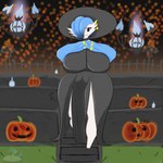 areola big_breasts blue_areola blue_nipples breasts clothing costume female halloween_costume hanging_breasts holidays huge_breasts huge_thighs hyper hyper_thighs nipple_piercing nipples not_furry piercing solo text thick_thighs bloodtail halloween nintendo pokemon gardevoir generation_3_pokemon humanoid pokemon_(species) shiny_pokemon 1:1 absurd_res english_text hi_res