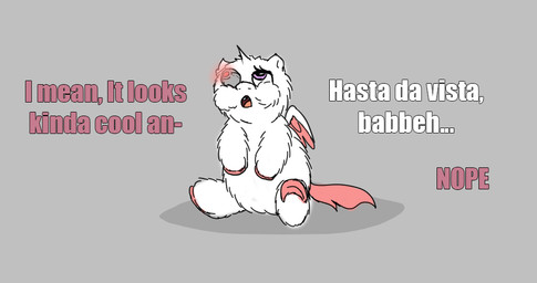 1_horn ambiguous_feral ambiguous_gender eyelashes feathered_wings feathers feral fur grey_background hooves horn ocular_prosthetic open_mouth pink_hooves pink_tail pink_wings prosthetic purple_eyes simple_background sitting solo tail text white_body white_fur wings young young_ambiguous young_feral nekuchan fluffy_pony mythology dolly_(nekuchan) equid equine fluffy_pony_(species) mammal mythological_creature mythological_equine winged_unicorn 2021 digital_media_(artwork) english_text