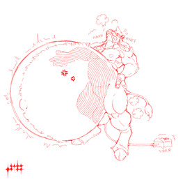 air_inflation air_puff air_pump air_pump_in_butt anthro armpit_hair balls belly belly_inflation big_belly blush body_hair breath close_to_bursting cross-popping_vein dialogue ear_piercing expansion facial_piercing fur genitals groan horn hose hose_inflation huge_belly hyper hyper_belly inflation male navel nipples nose_piercing nose_ring nude onomatopoeia outie_navel panting piercing ring_piercing rumbling_stomach septum_piercing septum_ring solo sound_effects teeth text transparent_belly chocopaws2 mug_(brimmingbull) bovid bovine cattle mammal 2023 english_text