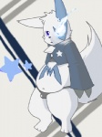 blue_body blue_fur blue_markings bulge clothed clothing fur jacket male markings slightly_chubby solo tail thong topwear underwear white_body white_fur kogamaru nintendo pokemon generation_3_pokemon pokemon_(species) shiny_pokemon zangoose 3:4 low_res