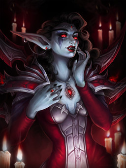 5_fingers armor bent_arm black_claws black_eyebrows black_hair blue_body blue_breasts blue_skin bodypaint breasts candle circlet claws clothed clothed_female clothed_humanoid clothing dress ear_piercing ear_ring eyebrows eyelashes face_paint fangs female female_humanoid finger_claws fingers fire gem gem_necklace grey_tongue hair humanoid_pointy_ears jewelry light lips lit_candle long_ears long_hair necklace not_furry open_mouth open_smile pauldron piercing pointy_ears red_clothing red_dress red_eyes red_lips ring_piercing ruby_(gem) small_breasts smile solo teeth tongue marie_gelebart blizzard_entertainment warcraft vazilashj_das'truvas elf humanoid night_elf 2024 absurd_res adobe_photoshop_(artwork) colored digital_drawing_(artwork) digital_media_(artwork) english_description half-length_portrait hi_res lighting portrait shaded