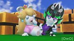 black_hair blonde_hair blue_eyes crown duo female fur hair headgear highlights_(coloring) makeup outside pubes sex shocked sweat_clouds tribadism vaginal white_body white_fur owo_sfm mario_bros mario_plus_rabbids_kingdom_battle mario_plus_rabbids_sparks_of_hope nintendo raving_rabbids rayman_(series) ubisoft edge_(mario_plus_rabbids) rabbid_peach lagomorph mammal rabbid 16:9 3d_(artwork) 4k absurd_res crossover digital_media_(artwork) hi_res source_filmmaker_(artwork) widescreen