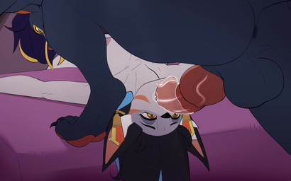 anthro anus backsack balls bodily_fluids bouncing_balls butt cum cum_in_mouth cum_inside deep_throat duo fellatio female genital_fluids genitals irrumatio male male/female oral oral_penetration orgasm penetration penile penis penis_in_mouth sex throat_swabbing tongue tongue_out tongue_out_fellatio brolaren sound_warning darkwitt_(va) shibashibs_(va) nazia_(vertigo) canid canine mammal 16:10 2023 2d_animation animated frame_by_frame hi_res short_playtime sound webm widescreen