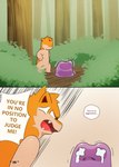dialogue forest male plant speech_bubble text tree darrow0 nintendo pokemon kuro_(darrow) yuel ditto_(pokemon) generation_1_pokemon generation_2_pokemon pokemon_(species) quilava comic english_text hi_res