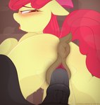 animal_genitalia animal_pussy anus blush bodily_fluids breath butt cutie_mark dock_(anatomy) duo equine_anus equine_genitalia equine_pussy female feral genital_fluids genitals hair looking_at_another male male/female offscreen_character on_bottom on_top open_mouth panting penetration penis puffy_anus pussy reverse_cowgirl_position sex simple_background sweat tail vaginal vaginal_fluids vaginal_penetration young parabellumpony friendship_is_magic hasbro my_little_pony apple_bloom_(mlp) equid equine horse mammal pony hi_res