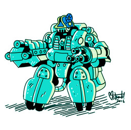 ambiguous_gender bicorne clothing hat headgear headwear machine not_furry simple_background solo teal_body text wearing_hat white_background space_coyote_(artist) fallout microsoft captian_ironsides robot sentry_bot_(fallout) 2016 artist_name english_description low_res