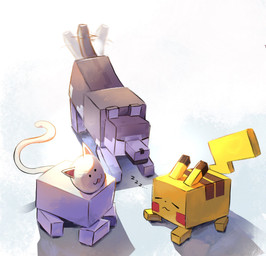 ambiguous_gender eyes_closed feral grey_body group lying on_front open_mouth quadruped simple_background sleeping sound_effects stretching tail tail_motion tailwag trio vowelless vowelless_sound_effect white_body yellow_body zzz chufflepop microsoft minecraft mojang nintendo pokemon pokemon_quest roblox xbox_game_studios ashen_wolf_(minecraft) canid canine canis classic_cat_(roblox) felid feline generation_1_pokemon mammal pikachu pokemon_(species) wolf wolf_(minecraft) 2025 hi_res