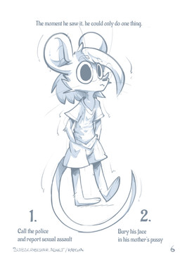 anthro bottomwear clothed clothing eyewear feet fur glasses hair humor implied_incest male shirt shorts simple_background solo standing tail text toes topwear wearing_glasses ratcha iris_(ratcha) mammal mouse murid murine rodent blue_and_white comic digital_media_(artwork) english_text hi_res monochrome