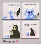 death female halo heaven it's_time_to_go solo text wings elronya eltaile hasbro my_little_pony mythology comfy_pillow death_(personification) fan_character grim_reaper equid equine horse mammal mythological_creature mythological_equine pegasus pony absurd_res comic english_text hi_res