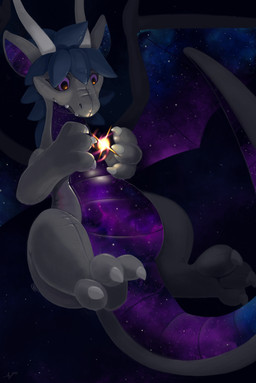 2_horns ambiguous_gender anthro blue_hair cosmic_body cosmic_ears cosmic_wings grey_body hair horn inflatable macro nude purple_eyes solo space star terra_macro accidentalaesthetics mythology tayruu animate_inanimate dragon living_inflatable mythological_creature mythological_scalie scalie 2023 colored digital_media_(artwork) digital_painting_(artwork) hi_res painting_(artwork) shaded