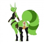 anus anus_only clothed clothing crotch_plate fluffy fluffy_tail fur hair male puffy_anus simple_background solo standing tail white_background halbean twerp_(halbean) canid canine citra citra_taur fox mammal mammal_taur taur 1:1