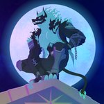 anthro blue_fire chain claws colored_fire fiery_hair fire male moon muscular on_roof solo vaggo epic_games fortnite mythology cerberus_(fortnite) canid canid_demon canine canis demon domestic_dog hellhound mammal mythological_canine mythological_creature 1:1 digital_media_(artwork) hi_res