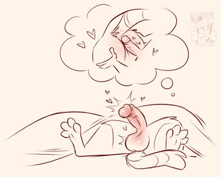 4_toes anthro anthro_on_anthro balls bedding blanket butt duo erection feet female foreskin fur genitals hand_on_butt hot_dogging humanoid_genitalia humanoid_penis interspecies male male/female penis rat_tail retracted_foreskin sex tail thought_bubble toes starthewerewolf no_nut_november paige_(starthewerewolf) randy_(starthewerewolf) american_opossum mammal marsupial procyonid raccoon virginia_opossum 2025 digital_drawing_(artwork) digital_media_(artwork) meme sketch