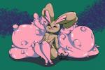 blush fluffy fur male nude simple_background solo tongue tongue_out pachislot nintendo pokemon generation_4_pokemon lopunny mammal pokemon_(species) shiny_pokemon absurd_res hi_res