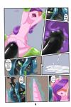2015 2:3 absurd_res arthropod bodily_fluids changeling comic cum cum_pool dialogue duo english_text equid female feral friendship_is_magic genital_fluids genitals hair hasbro hi_res mammal my_little_pony nana_gel open_mouth penis princess_cadance_(mlp) pussy queen_chrysalis_(mlp) sex simple_background slime text tongue vaginal