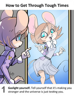 altered_reflection anthro bottomwear bow_(knot) brown_hair buckteeth clothing female fur gloves hair handwear open_mouth reflection skirt solo tail tan_body tan_fur teeth text tongue kiaun derideal pixi_(derideal) mammal mouse murid murine rodent 2026 english_text hi_res
