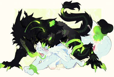 anal anal_penetration animal_genitalia antennae_(anatomy) anthro anthro_on_anthro balls blush bodily_fluids bone breasts claws cum cum_in_ass cum_inside dripping duo erection female female_penetrated fur genital_fluids genitals hair hand_on_head knot knotted_penis licking male male/female male_penetrating nipples nude penetration penile penile_penetration penile_spines penis penis_in_ass saliva saliva_drip saliva_on_face saliva_on_tongue sex sharp_teeth sheath simple_background size_difference smile spine tail teeth teeth_showing teratophilia tongue vulva wings hexkates ambiguous_species arthropod insect lepidopteran mammal monster moth reptile scalie snake hi_res