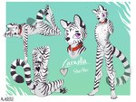 anthro black_stripes blush breasts claws collar collar_tag covering covering_crotch covering_self embarrassed eyebrows feet female fingers fur half-closed_eyes heart_(marking) heart_symbol heart_tag lying markings narrowed_eyes nipples nude on_front pawpads paws pronouns purple_eyes simple_background smile solo standing striped_body striped_markings striped_tail stripes tail tail_markings text toe_claws white_body white_fur miramore felid mammal pantherine tiger 2022 4:3 absurd_res digital_media_(artwork) hi_res model_sheet signature