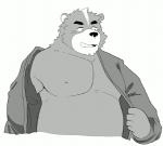 anthro belly blush clothing humanoid_hands male moobs nipples overweight overweight_anthro overweight_male simple_background solo undressing white_background tiger_cub bear mammal 2019