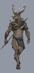 abs accessory amber_eyes anthro antlers biceps bottomwear clothed clothing daedric_prince fingers fur grey_background holding_melee_weapon holding_object holding_polearm holding_spear holding_weapon hooves horn hunter loincloth looking_away male manly melee_weapon muscular muscular_male nipples pecs polearm pubes serious simple_background solo spear topless topless_male unguligrade vein veiny_muscles weapon pacelic microsoft the_elder_scrolls hircine daedra deer deity hybrid mammal absurd_res digital_media_(artwork) hi_res