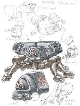 machine not_furry simple_background text white_background zero_pictured karabiner arachnid arthropod spider 3:4 detailed english_text sketch