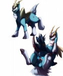 anthro anthro_on_feral balls bestiality blush dipstick_tail duo erection female feral genitals male male/female markings nude open_mouth penis quadruped sex solo tail tail_markings juba nintendo pokemon cobalion generation_5_pokemon legendary_pokemon pokemon_(species) 5:6