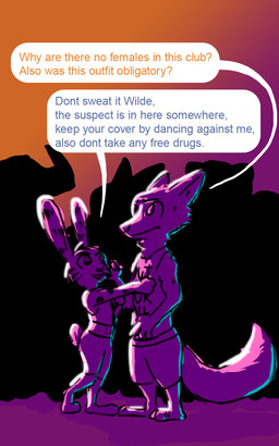 anthro dialogue fur male male/male text kirf disney zootopia jack_savage nick_wilde canid canine fox lagomorph leporid mammal rabbit red_fox true_fox 5:8 comic english_text hi_res source_request