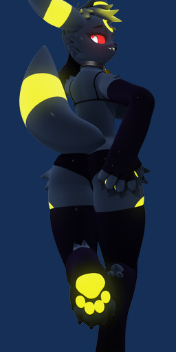 anthro anthrofied bell bell_collar bra clothing collar dakimakura female panties solo underwear peppermintypony arkoren_(modeler) nintendo pokemon eeveelution generation_2_pokemon pokemon_(species) umbreon 3d_(artwork) absurd_res alpha_channel dakimakura_design digital_media_(artwork) hi_res