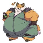 anthro belly big_belly bodysuit clothing fur hand_on_hip healing huge_belly looking_at_viewer male moobs morbidly_obese morbidly_obese_anthro morbidly_obese_male no_pupils obese obese_anthro obese_male orange_body orange_fur orange_sclera overweight overweight_anthro overweight_male simple_background skinsuit solo spray_can standing tight_clothing white_background zipper painttherabbit epic_games fortnite fennix_(fortnite) canid canine fox mammal 1:1 hi_res