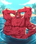 4_arms 4_eyes abs male multi_arm multi_eye multi_limb muscular muscular_humanoid muscular_male pecs red_body red_skin scar solo c_andreartz ben_10 cartoon_network four_arms_(ben_10) alien alien_humanoid humanoid tetramand absurd_res hi_res