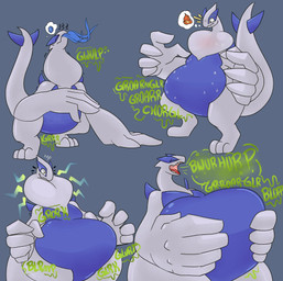 after_vore ambiguous_gender belly big_belly blue_belly digestion duo feral feral_pred grey_background hand_on_belly neck_bulge oral_vore rumbling_stomach simple_background text vore white_arms white_body wyntrovert nintendo pokemon generation_2_pokemon legendary_pokemon lugia pokemon_(species) 2026 english_text hi_res sequence