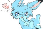 ambiguous_gender blue_body blue_fur chibi feral fur heart_symbol kemono open_mouth open_smile semi-anthro simple_background smile solo white_background dethtwink lagomorph leporid mammal rabbit 2023 3:2