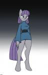 anthro anthrofied biped blue_eyes breasts clothed clothing dress eyeshadow female gradient_background hair low-angle_view makeup panties purple_hair simple_background solo standing underwear upskirt waistband wide_hips mysteryfanboy91 friendship_is_magic hasbro my_little_pony maud_pie_(mlp) earth_pony equid equine horse mammal pony 2014 hi_res