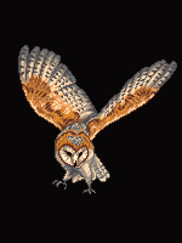 ambiguous_gender beak feathered_wings feathers feral flying simple_background solo tan_body tan_feathers wings mich-spich avian barn_owl bird owl tyto tytonid digital_media_(artwork) hi_res pixel_(artwork)