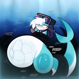 abdominal_bulge ambiguous_gender anal anal_penetration anthro aviator_cap aviator_goggles balls belly blush blushing_profusely bubble candy dessert duo egg egg_in_ass egg_inflation egg_insertion fellatio food freckled_legs freckled_thighs freckles genitals gummy_(food) hair inflation male moan oral oviposition ovipositor_in_ass penetration penile penis sex shark_tail teal_body tentacle_fellatio tentacle_in_ass tentacle_penetration tentacles underwater underwater_sex water white_belly white_hair purrmaxxing aquatic fish food_creature gummy_creature hybrid living_candy shark 1:1 hi_res