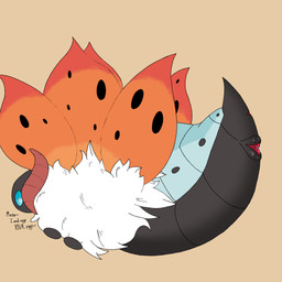 butt female feral genitals looking_back lying on_front presenting presenting_hindquarters presenting_vulva solo vulva crane_(artist) nintendo pokemon arthropod generation_5_pokemon insect lepidopteran moth pokemon_(species) volcarona hi_res