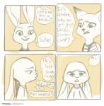 2016 anthro canid canine child dialogue digital_media_(artwork) disney duo english_text fearmywaffles female fox judy_hopps lagomorph leporid male mammal nick_wilde rabbit red_fox simple_background text true_fox young zootopia