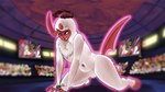 16:9 absol ambiguous_gender anthro ariesalpinesavi belly_gem crowd duo dynamax dynamax_pokemon eevee extreme_size_difference female gem generation_1_pokemon generation_3_pokemon group hi_res macro micro navel navel_piercing nintendo piercing pinned pinned_to_ground pokemon pokemon_(species) rose_duskclaw shiny_pokemon size_difference stadium widescreen