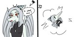 amber_eyes anthro bone_frill dialogue eyelashes feathered_wings feathers female frill_(anatomy) grey_body grey_hair grey_scales hair halter_top jewelry long_hair long_snout looking_at_viewer necklace open_mouth plushie scales simple_background snout solo talking_to_viewer text white_background wings jacket_ignites cavemanon_studios goodbye_volcano_high snoot_game fang_(gvh) prehistoric_species pterodactylus pterosaur reptile scalie 2025 digital_drawing_(artwork) digital_media_(artwork) english_text hi_res watermark