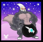 anthro balls big_balls bulge clothing genitals huge_balls hyper hyper_balls hyper_genitalia male muscular penis royalty solo underwear jdbo-arts disney the_owl_house king_clawthorne titan_(the_owl_house) absurd_res detailed hi_res