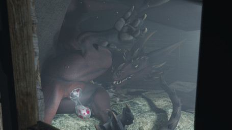 anus bodily_fluids breath butt claws egg female female_feral feral genital_fluids genitals looking_at_genitalia lying nude on_side open_mouth oviposition panting solo spread_legs spreading stretched_vagina tail toe_claws tongue tongue_out vaginal_fluids vaginal_oviposition vulva winged_arms wings void_dragon216 european_mythology mythology dragon mythological_creature mythological_scalie scalie western_dragon wyvern 16:9 3d_(artwork) digital_media_(artwork) hi_res widescreen