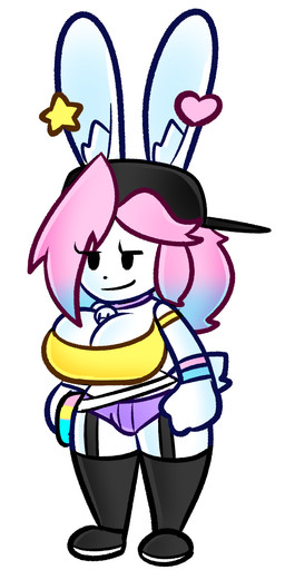 anthro backwards_baseball_cap backwards_hat baseball_cap big_breasts black_baseball_cap black_clothing black_legwear black_thigh_highs blue_hair bottomwear bracelet breasts bulge cleavage closed_smile clothed clothed_anthro clothed_gynomorph clothing eyelashes fur furgonomic_baseball_cap furgonomic_hat furgonomic_headwear furgonomics gynomorph gynomorph_anthro hair hat headgear headwear hotpants huge_breasts inner_ear_fluff intersex intersex_anthro jewelry legwear long_ears mouth_closed multicolored_hair narrowed_eyes pink_hair purple_bottomwear purple_clothing purple_hotpants purple_shorts scut_tail short_tail shorts smile solo style_emulation tail thigh_highs topwear tuft two_tone_hair white_body white_fur yellow_clothing yellow_topwear theycallhimcake mario_bros nintendo paper_mario pb_(theycallhimcake) lagomorph leporid mallkin mammal rabbit absurd_res digital_drawing_(artwork) digital_media_(artwork) hi_res busty_boy_(lore) male_(lore)