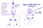 anthro arms_above_head ball_gag before_and_after big_breasts biped blush bodily_fluids bound breast_expansion breasts chastity_belt chastity_device collar cute_fangs dialogue expansion female forced forced_transformation gag gagged genital_fluids genitals hair kneeling leash mind_control navel nipple_piercing nipples nude offscreen_character open_mouth piercing purple_collar pussy simple_background slave_training smile solo standing sweat tail text thick_thighs tongue tongue_piercing transformation vaginal_fluids white_background wide_hips yonic_chastity_device watsup maisylius domestic_cat felid feline felis mammal 2016 digital_drawing_(artwork) digital_media_(artwork) english_text hi_res monochrome