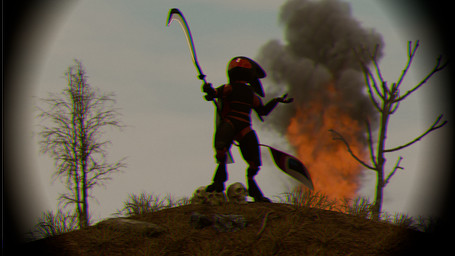 3_fingers 4_ears ambiguous_gender anthro armor bladed_weapon bone cape clothing dead_tree digitigrade dirt exoskeleton exosuit explosion fingers fire flag_cape grass headgear helmet human_skull long_tail melee_weapon multi_ear plant polearm scythe skull smoke solo tail tree visor weapon the_architect_of_order the_founder avali 16:9 3d_(artwork) 4k absurd_res chromatic_aberration digital_media_(artwork) hi_res huge_filesize widescreen female_(lore)